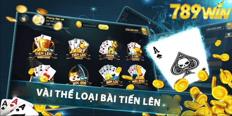 Vài  thể loại của bài tiến lên 789win 